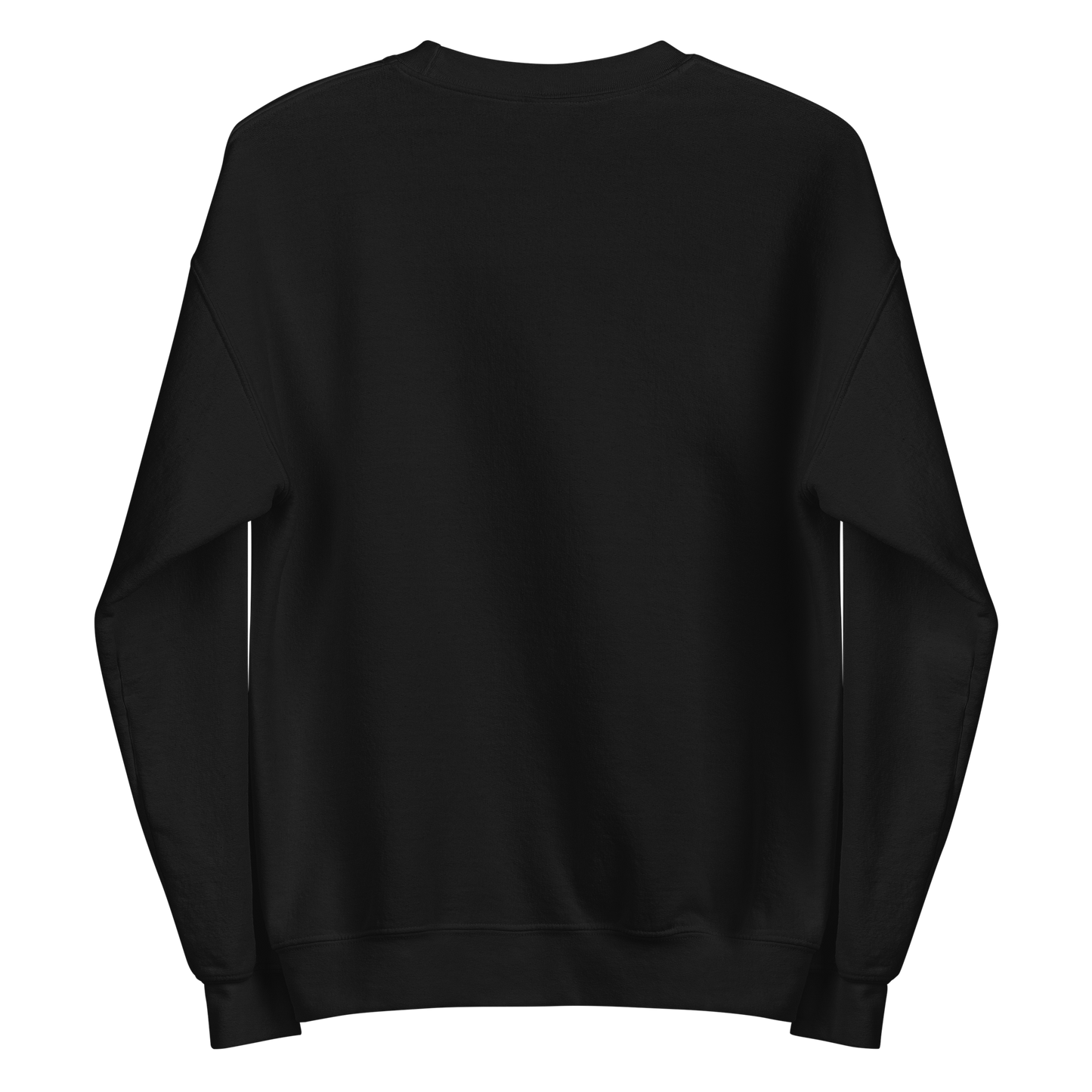 The back of our black Full Sploosh crew neck. This sweatshirt features soft, heavyweight material for a more relaxed fit.